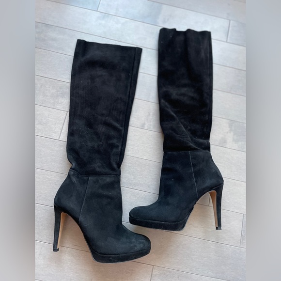 Ava & Aiden Shoes - Black Suede high boots